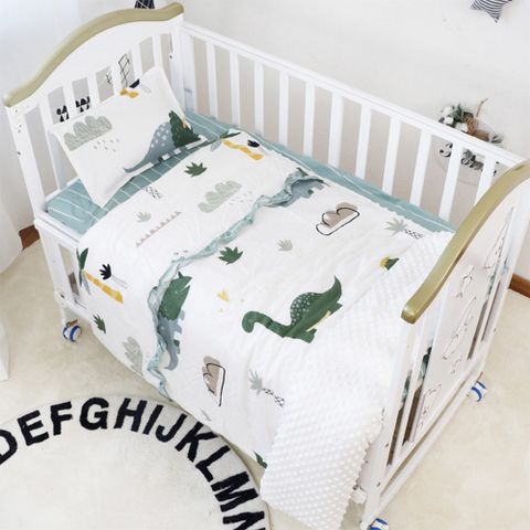 【HABABY】嬰兒床專用-4件套組(適用 長x寬120cmx65cm嬰兒床型 嬰兒床床包、嬰兒床床單)