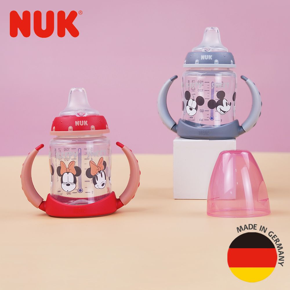 NUK 米奇寬口徑PP感溫兩用學飲杯150mL-1入(顏色款式隨機出貨)