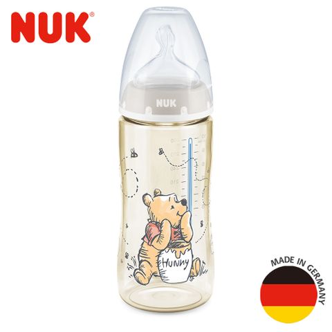 【NUK】迪士尼寬口徑PPSU感溫奶瓶300mL-1入(0-6M適用,顏色隨機出貨)