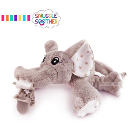 【Snuggle史納哥】安撫絨毛玩偶娃娃奶嘴夾-小灰象