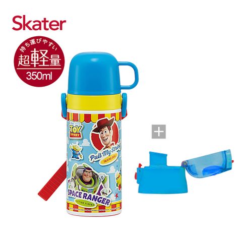 Skater不鏽鋼保溫水壺(直飲420ml+杯蓋組)玩具總動員