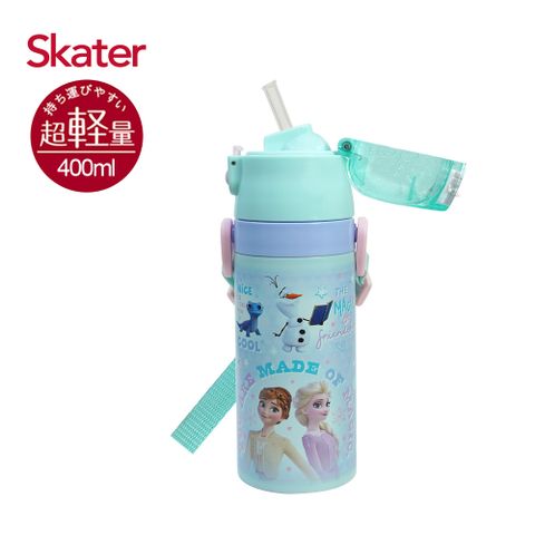 SKATER 吸管型保溫不鏽鋼水壺(400ml)冰雪FROZEN2