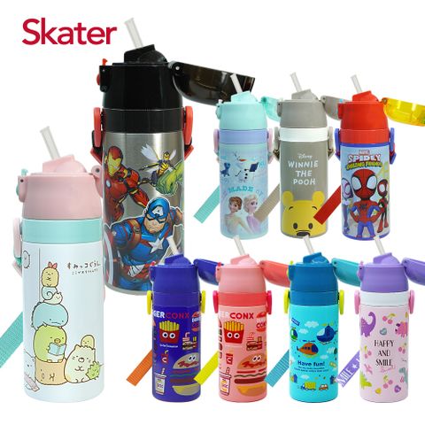 SKATER 吸管型保溫不鏽鋼水壺(400ml) 多款可選