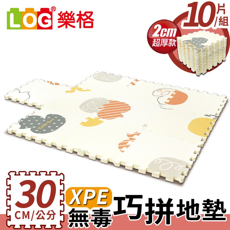 LOG 樂格  XPE環保無毒巧拼地墊X10片組-鴨鴨樂園 (每片30X30cmX厚2cm)