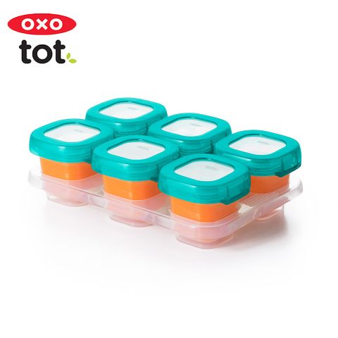 OXO tot 好滋味冷凍儲存盒2oz/60ml-靚藍綠