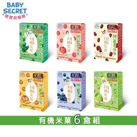 BABY SECRET 寶寶的秘密 有機米菓盒裝x6(口味任選)