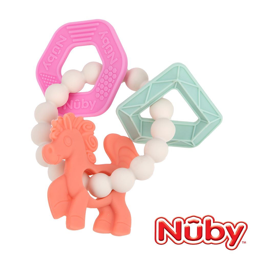 Nuby  矽膠手環固齒器-獨角獸