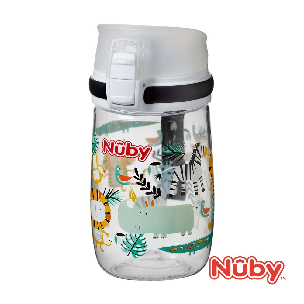 Nuby  晶透直飲杯/300ml_動物派對