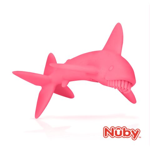 Nuby 鯊魚固齒器-粉