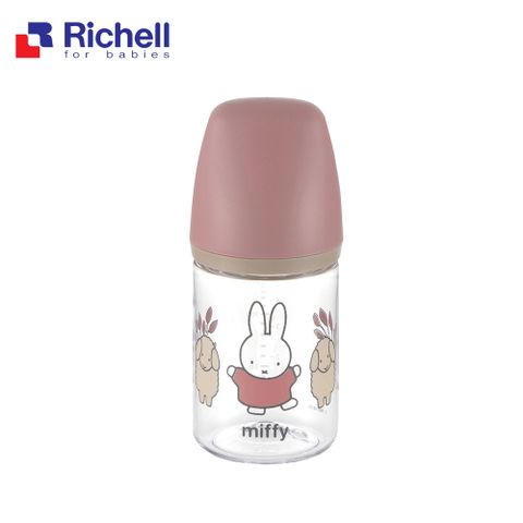 Richell 利其爾 Miffy 米飛寬口奶瓶 - 160ML