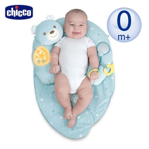 chicco 四合一晚安熊聲光遊戲墊-粉藍