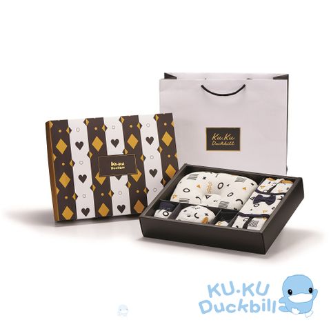 《KUKU酷咕鴨》純真之瞳懶人包巾精緻彌月禮盒10件組