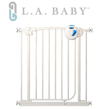 【美國 L.A. Baby】雙向自動上鎖安全鐵圍欄/門欄(三道安全鎖裝置)