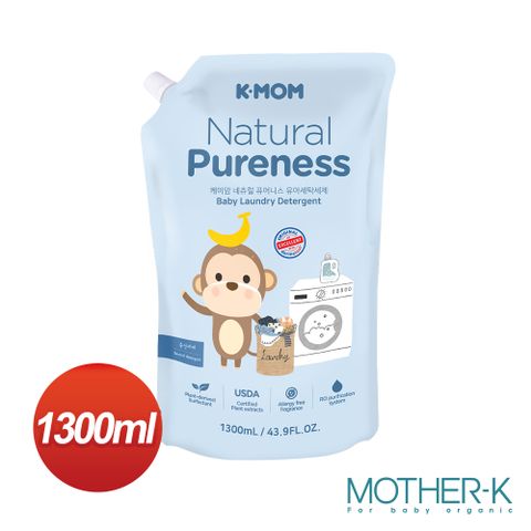 MOTHER-K 韓國 有機植萃嬰幼兒洗衣精(補充包) 1300ml