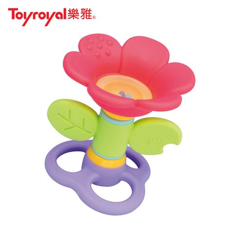 Toyroyal 樂雅 LOVE系列-牙膠花朵搖鈴