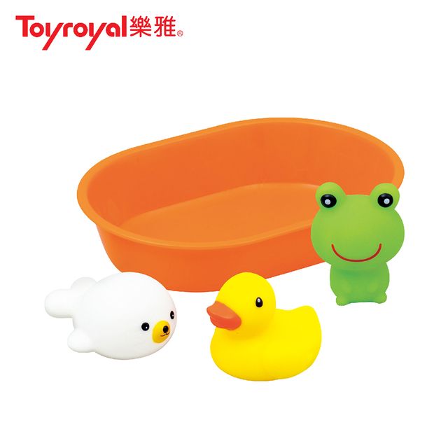 Toyroyal 樂雅 洗澡玩具-歡樂洗澡組(橙)
