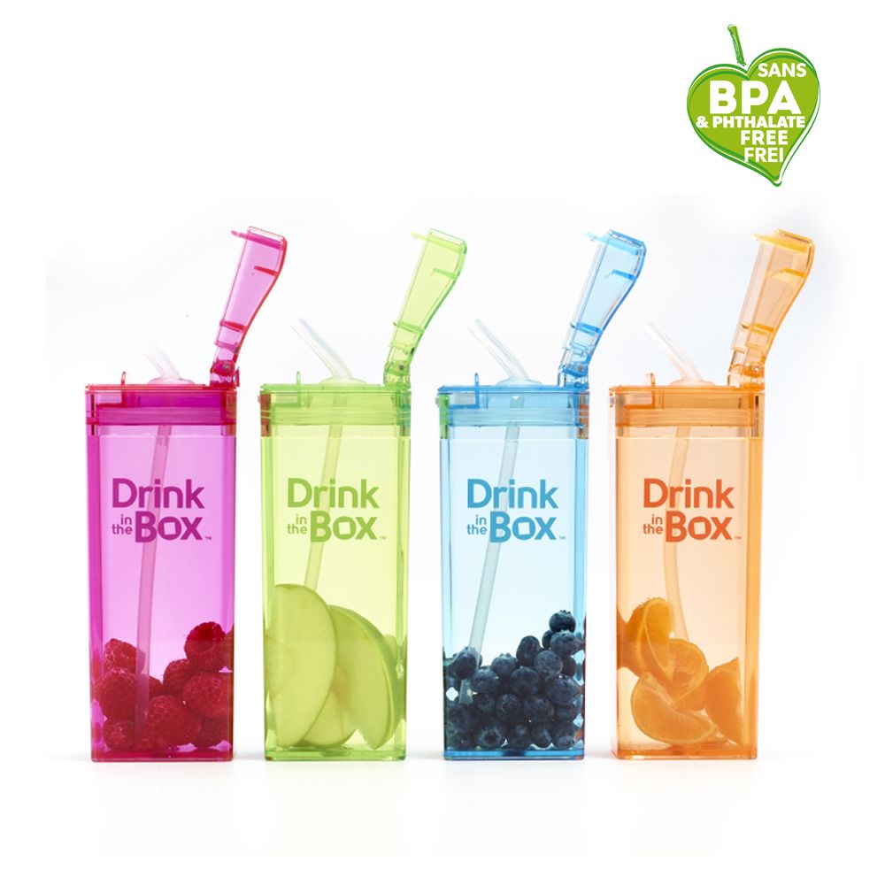 Drink in the box 　 Tritan兒童運動吸管杯三入組(355ml+點心罐+吸管配件) - 多款任選