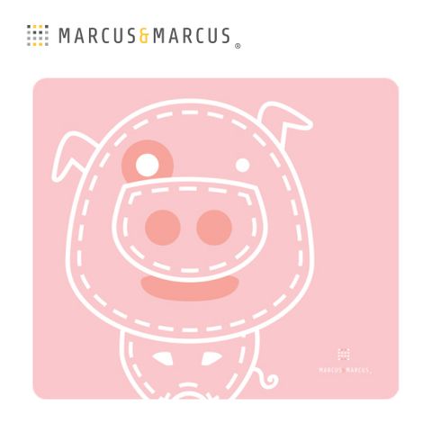 MARCUS & MARCUS MARCUSMARCUS　動物樂園矽膠餐墊-粉紅豬(粉)色彩繽紛刺激寶寶視覺發育