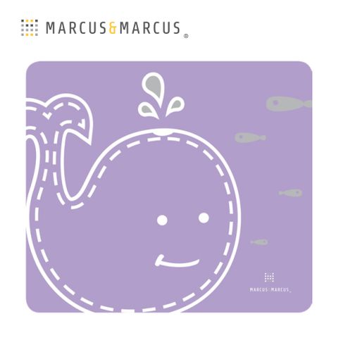 MARCUS & MARCUS MARCUSMARCUS　動物樂園矽膠餐墊-鯨魚(紫)色彩繽紛刺激寶寶視覺發育