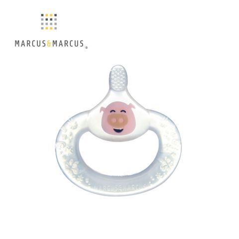 MARCUS & MARCUS Marcus&Marcus 動物樂園手握固齒乳牙刷-粉紅豬