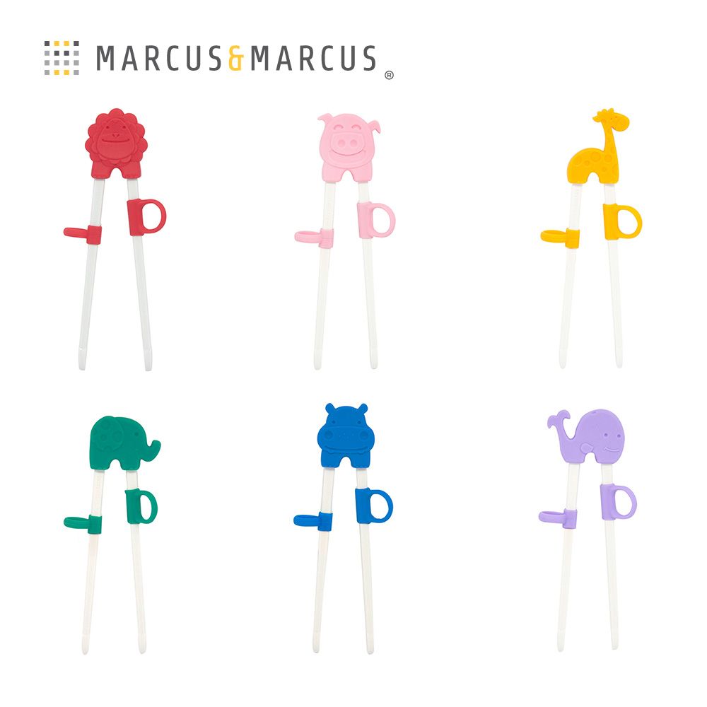 MARCUS & MARCUS MARCUSMARCUS　動物樂園幼兒學習筷-大象(綠)專為寶寶設計的學習筷