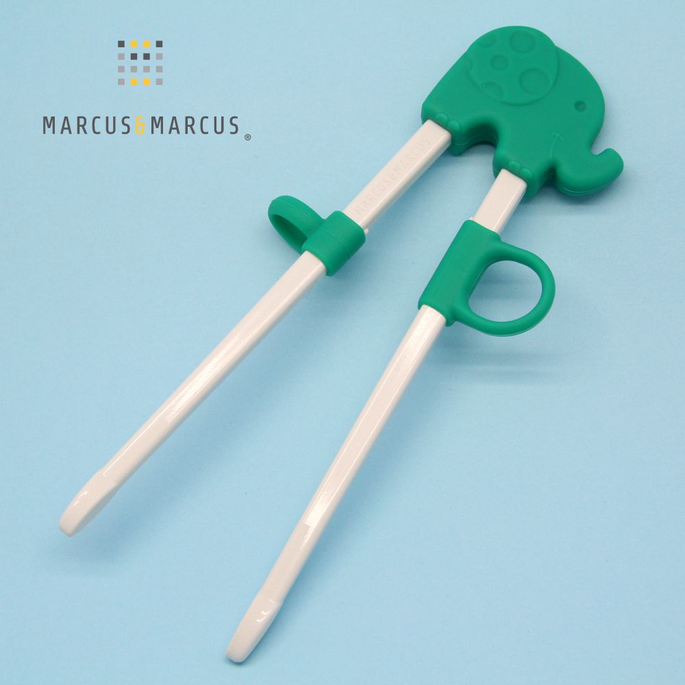 MARCUS & MARCUS MARCUSMARCUS　動物樂園幼兒學習筷-大象(綠)專為寶寶設計的學習筷