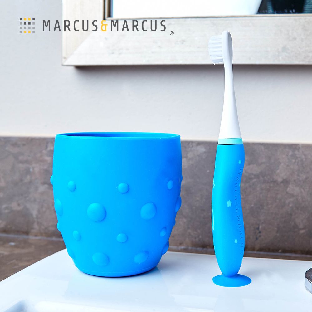 MARCUS & MARCUS MARCUSMARCUS　可替換式幼兒學習牙刷-藍培養寶寶呵護口腔衛生的好觀念