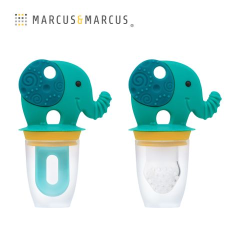 MARCUS & MARCUS MARCUSMARCUS　動物樂園3合1蔬果咬咬輔食組-大象(綠)媽媽最愛神器輕鬆製作副食品省時又省力