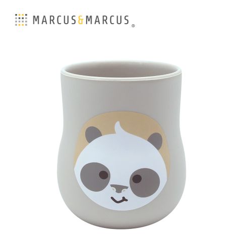 MARCUS & MARCUS MARCUSMARCUS　動物樂園2合1矽膠訓練杯-貓熊是水杯也可當作刷牙輔助漱口牙杯