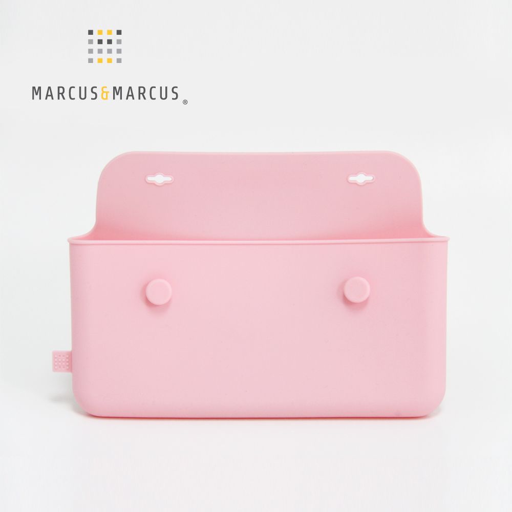 MARCUS & MARCUS MARCUSMARCUS　輕巧矽膠餐具收納袋2入組-玫瑰粉大容量餐具袋-寶貝餐具輕鬆帶出門