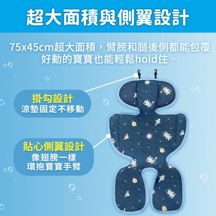 GIO Pillow 超透氣涼爽座墊 --豪華款【推車/汽車座椅專用涼墊】