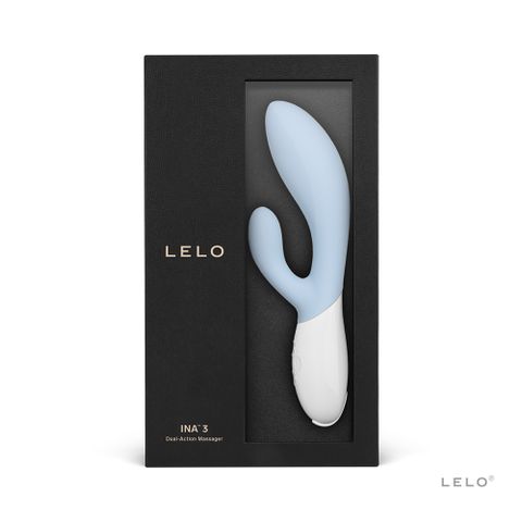 LELO 【情趣職人】 INA 3 多功能雙震動按摩棒 水藍