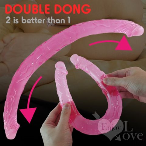 Double DONG 果凍老二型雙頭龍仿真按摩棒 45cm 情趣用品