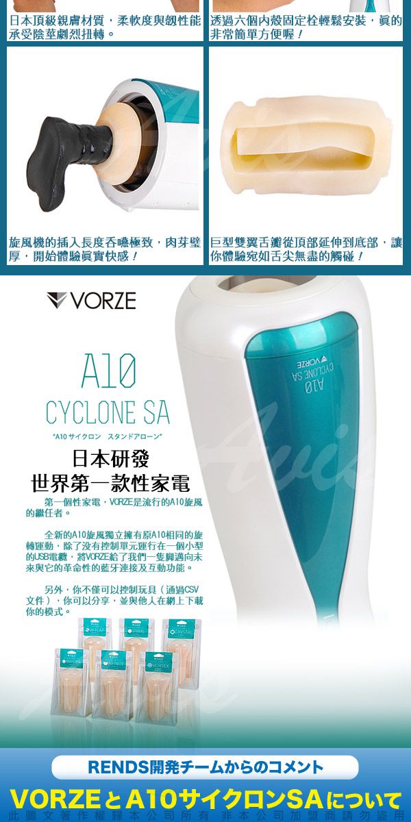 日本RENDS VORZE A10 CYCLONE SA A10 旋風機 專用內裝配件 (W-FLAP雙翼)