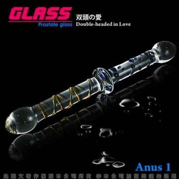 GLASS -雙頭之戀-玻璃水晶後庭冰火棒(Anus 1)