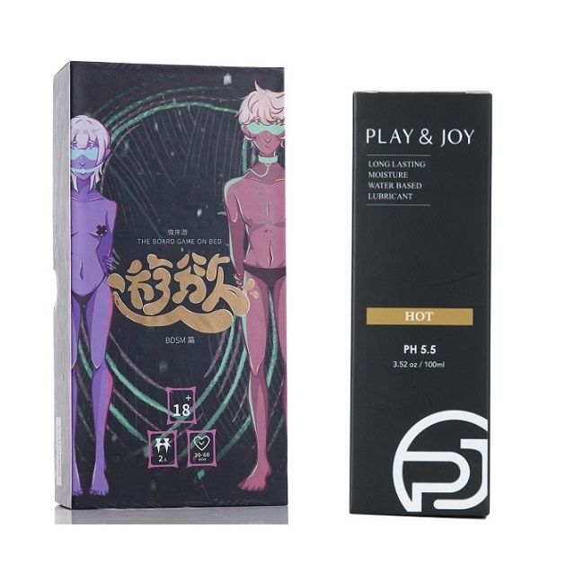 PLAY&JOY 【組合】熱感潤滑液100ml + 微床遊 遊慾-BDSM篇 成人桌遊 (情樂創意)