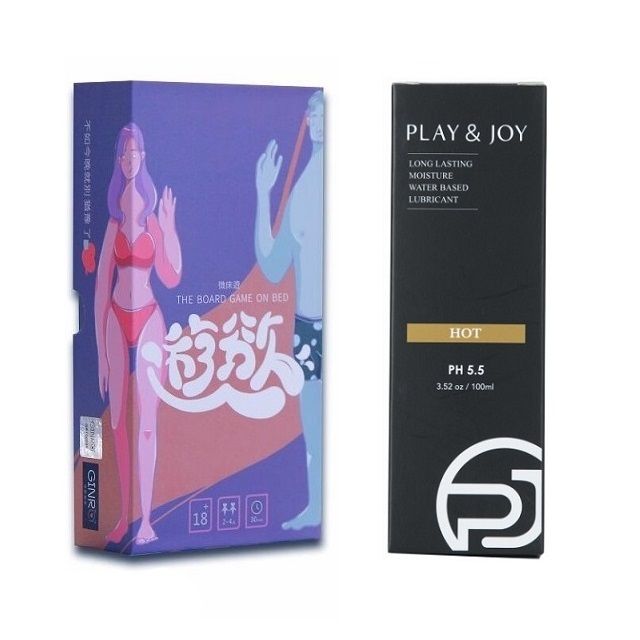 PLAY&JOY 【組合】熱感潤滑液100ml + 微床遊 遊慾-前戲篇 成人桌遊 (GINRO情樂創意)