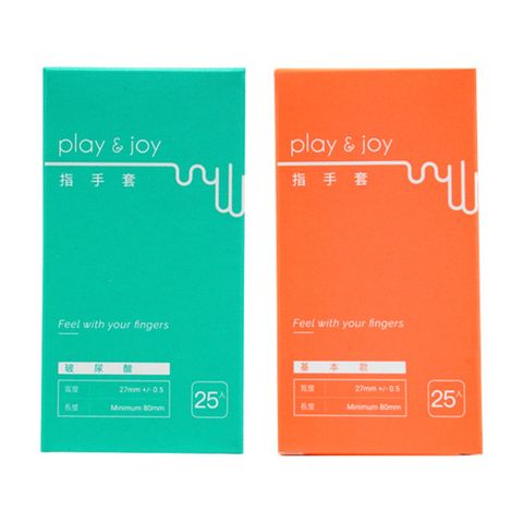 PLAY&JOY 【2入】 衛生指險套 基本款25入+玻尿酸25入 (手指套)