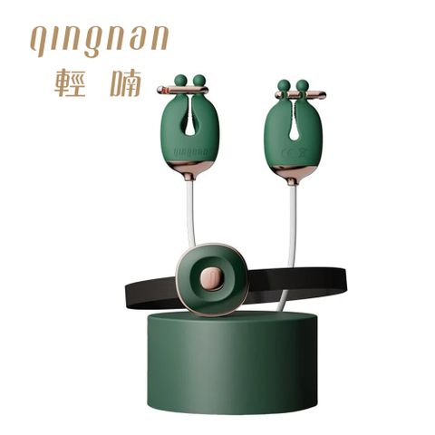 台灣永準全新總代理輕喃 qingnan #2 震動乳房按摩器套組-含項圈(綠)