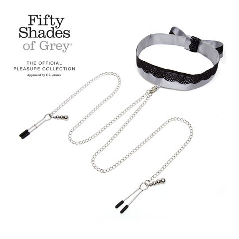 Fifty Shades of Grey 格雷的五十道陰影 Play Nice 蕾絲領圍+鏈條乳夾BDSM道具產品之先鋒