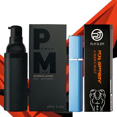 PLAY&JOY - POWERMAN 男性養護液30ml+PJ1男性勁能噴霧15ml(情趣寶物多選一)