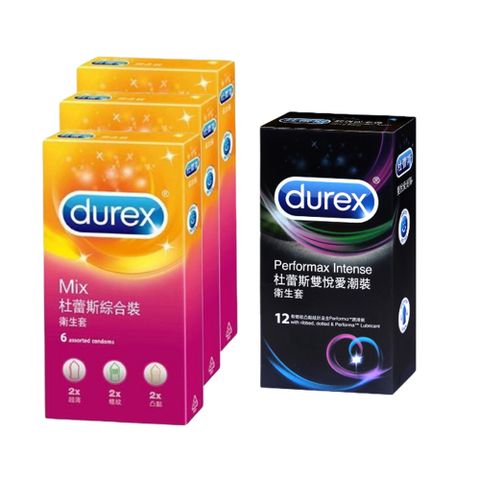 Durex 杜蕾斯 買一送一  雙悅愛潮裝12入 + 綜合裝 6入x3盒