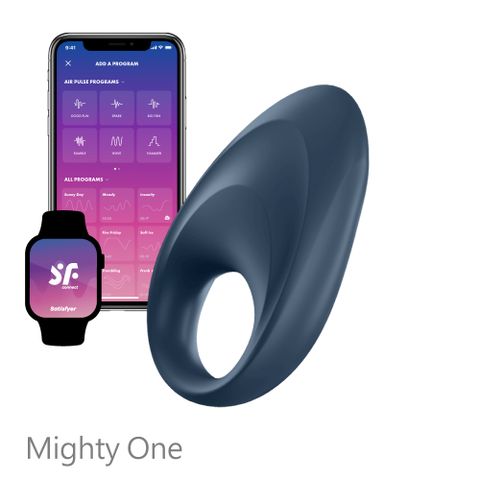 Satisfyer 德國 Mighty One 智能男士精力環 (藍)台灣唯一授權公司貨