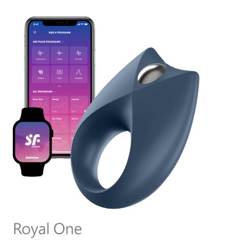 Satisfyer 德國 Royal One 智能男士精力環 (藍)台灣唯一授權公司貨