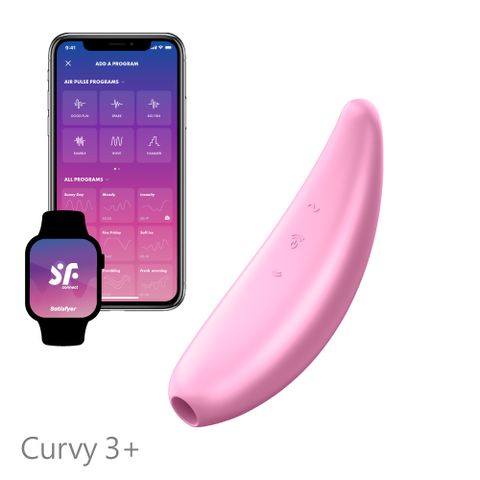 Satisfyer 德國 Curvy 3+ 智能吸吮陰蒂震動器 (粉)台灣唯一授權公司貨