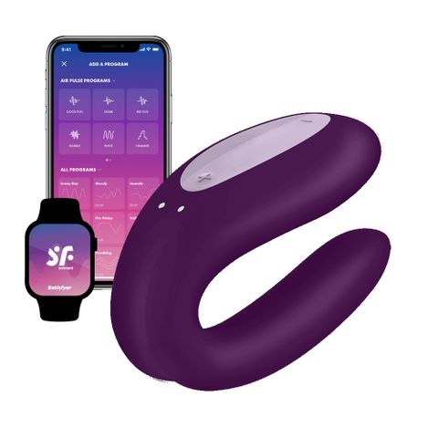 Satisfyer 德國 Double Joy 智能雙人共震器 (紫)台灣唯一授權公司貨