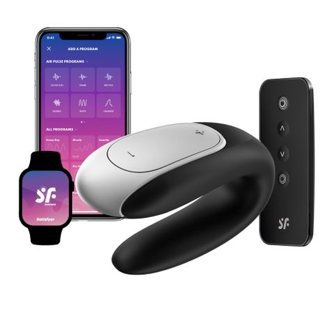 德國Satisfyer Double Fun 智能遙控雙人共震器 (黑)