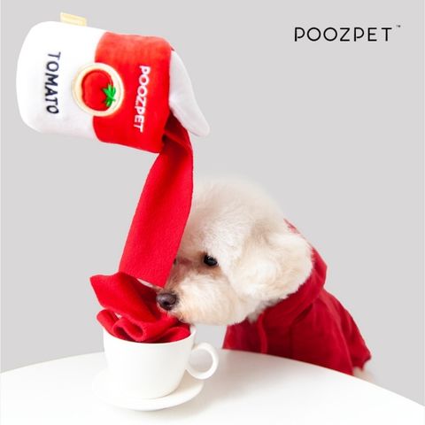 【POOZPET】寵物益智扯紙玩具 番茄罐頭 行為訓練 安撫情緒