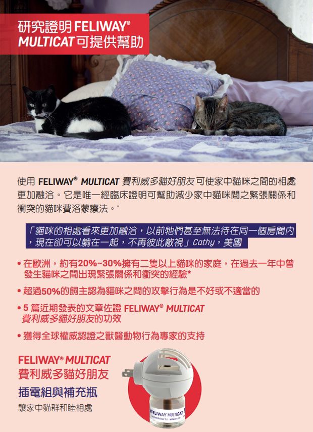 2入組】法國FELIWAY費利威貓咪費洛蒙補充瓶多貓用48ml - PChome 24h購物