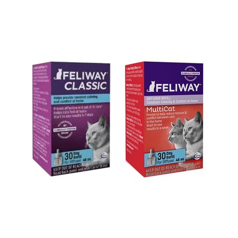FELIWAY費利威 法國貓咪費洛蒙插電組補充瓶-48ml X2入(費洛貓/穩定貓咪情緒/多貓好朋友)